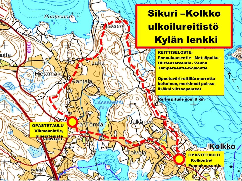 ulkoilureitti kartta