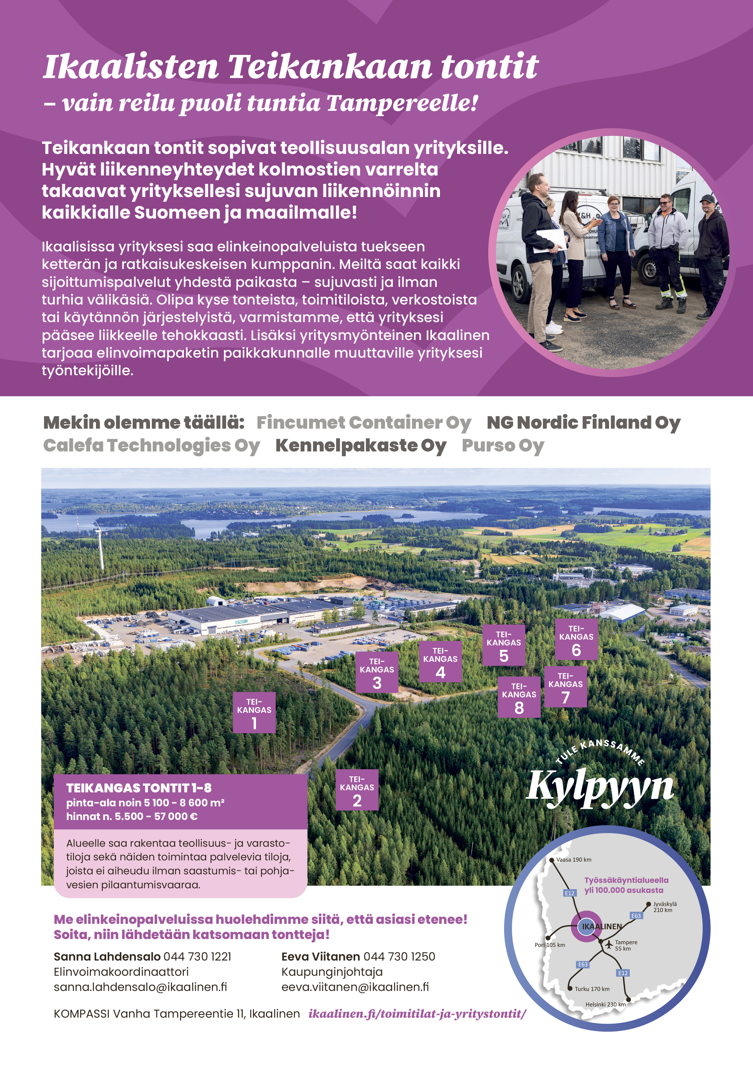 Teikankaan tonttiesite.