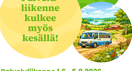 Palveluliikenteen kesäaikataulu 1.6.-5.8.2026