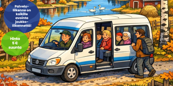 Palveluliikenne  6.8.-9.10.2026 aikataulu