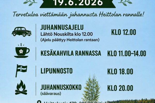 Juhannusaatto Heittolan rannassa