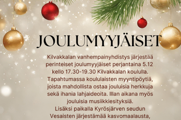 Joulumyyjäiset Kilvakkalan koululla