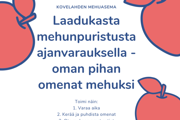 Станція соків Kovelahti працює за попереднім записом.