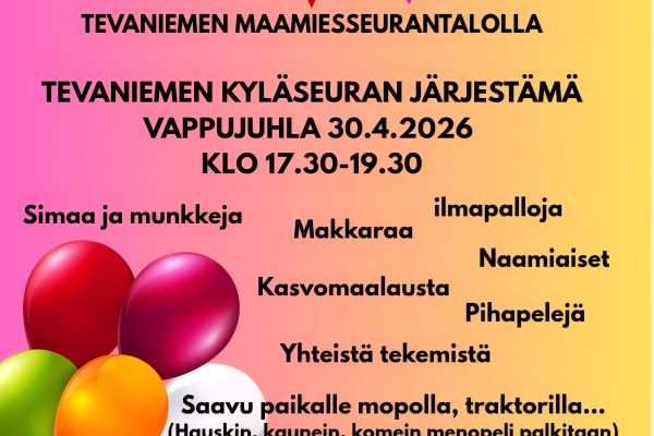 Tevaniemen Kyläseuran järjestämä vappujuhla