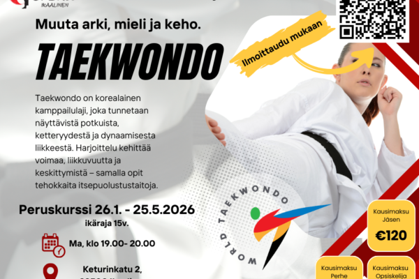 Taekwondo (ikäraja 15v)